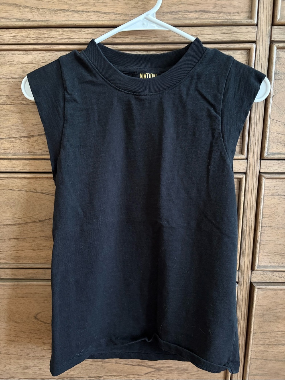 National black muscle tee
